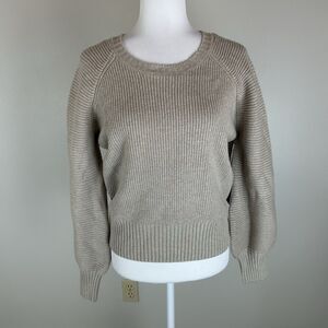 Ariat M 100% Wool Sweater Pullover Malvern Rib Knit Bridle Bit Crew